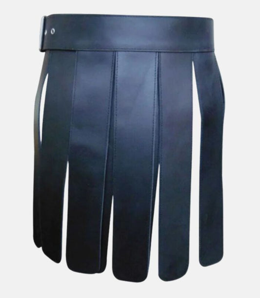 Ancient Gladiator-Inspired Leather Kilt for Men