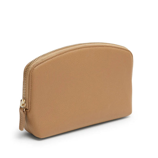 Leather Pouch for Makeup Essentials with wide Zipper
