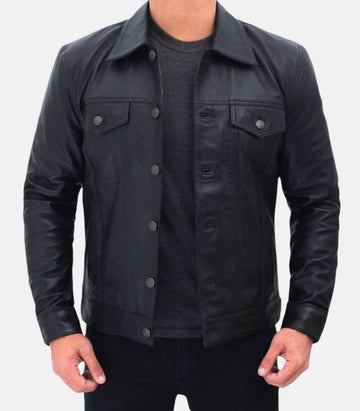 Pure Lambskin Leather Shirt with Adjustable Fit