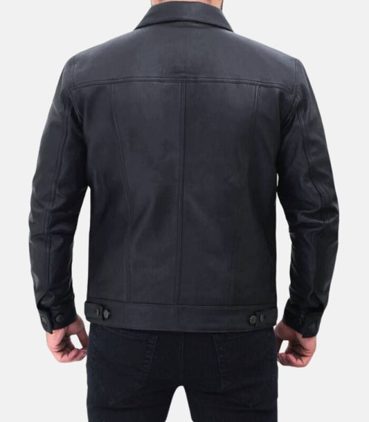 Pure Lambskin Leather Shirt with Adjustable Fit