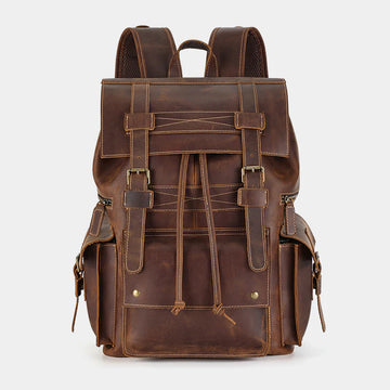 The Drawstring Leather Backpack with Modern Design for Everyday Elegance