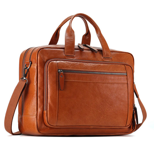 The Everyday Leather Bag, Perfect for Work, Study & Travel