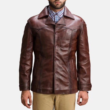 Winchester Sheepskin Leather Jacket with Notch collar
