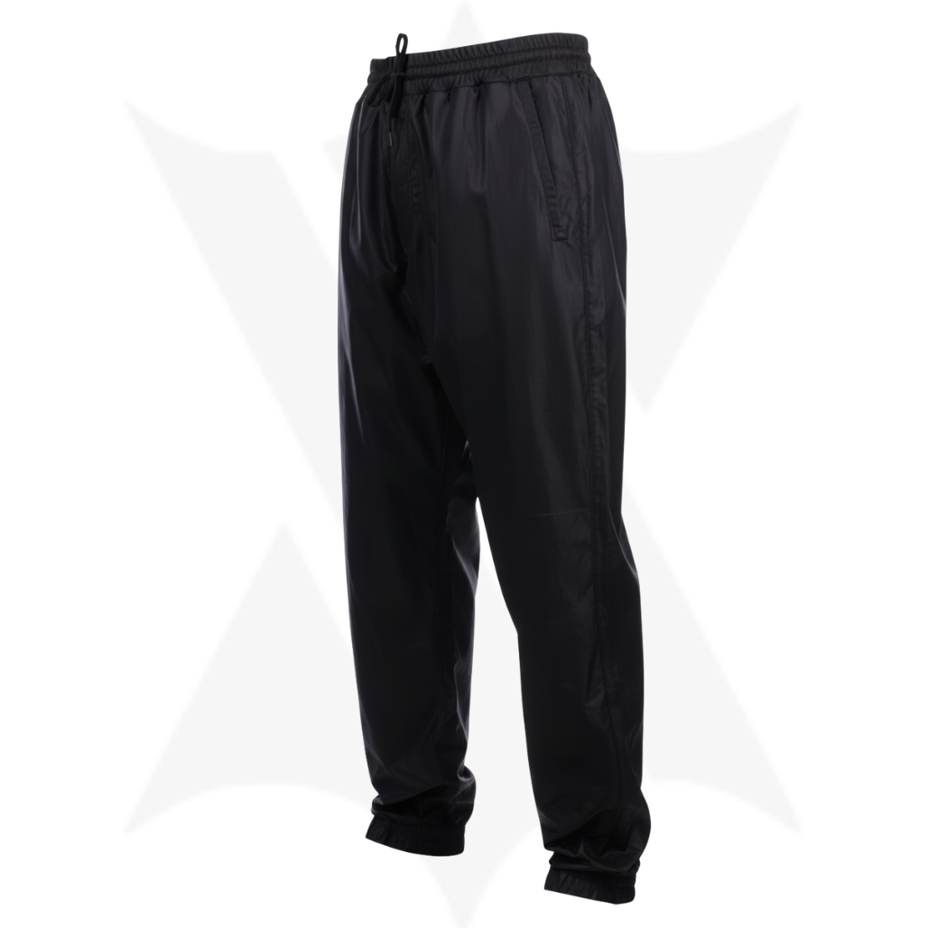 Casual Baggy Leather Trousers with Elastic Waist 