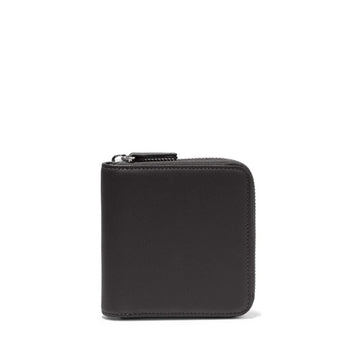 Minimalist Leather Wallet with Secure Zip & Coin Pouch