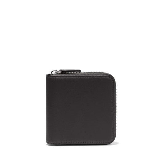 Minimalist Leather Wallet with Secure Zip & Coin Pouch