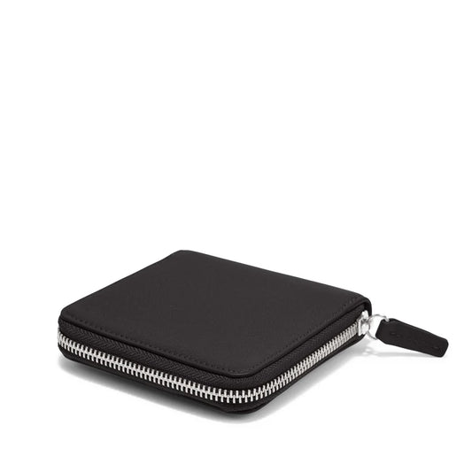 Minimalist Leather Wallet with Secure Zip & Coin Pouch