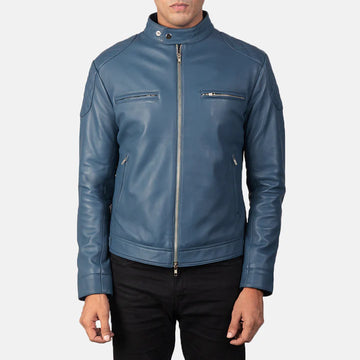 Skyler Sheepskin Leather Biker Jacket with Quilted Design