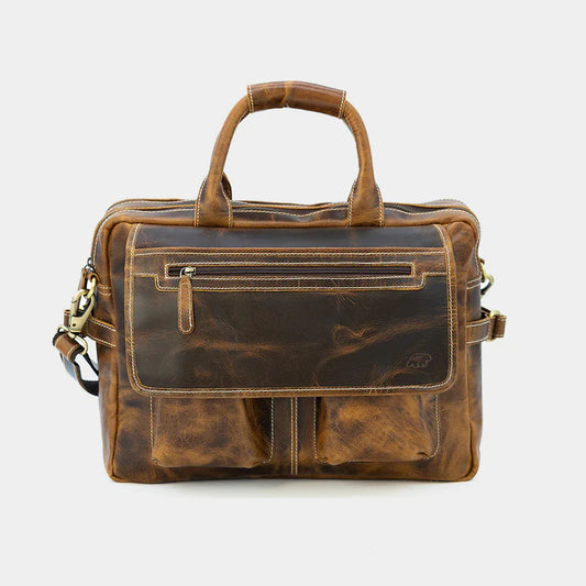 The Pilot Leather Briefcase with Rugged Elegance
